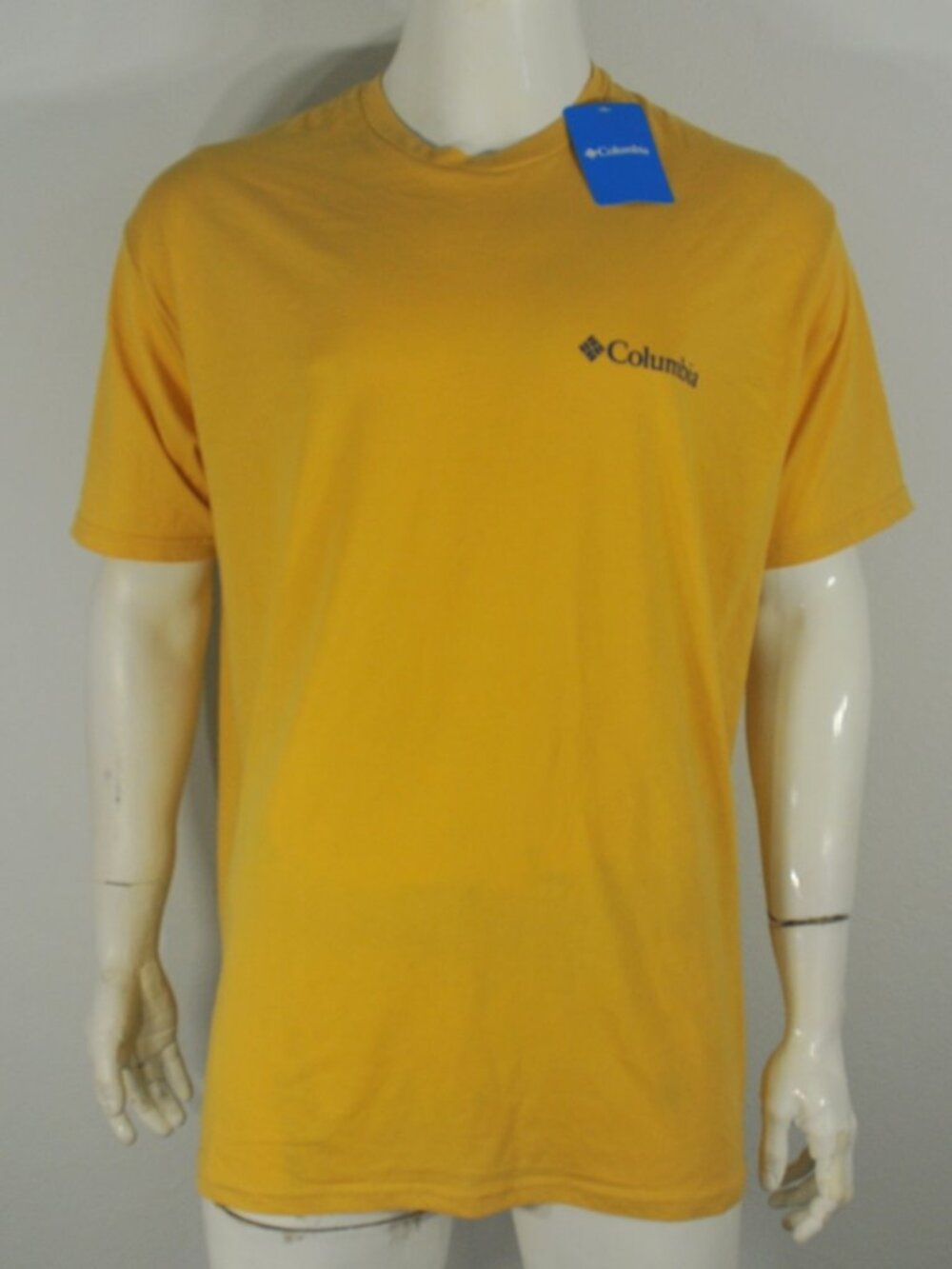 Columbia PFG men's T shirt 2XL Always Outside Printed Short Sleeve Mustard NWT